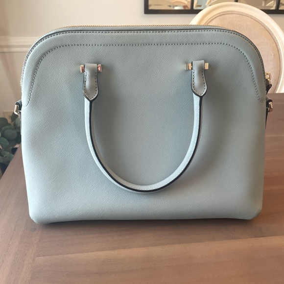 Kate Spade Large Leather Dome Satchel in Light Blue - Picture 2 of 4